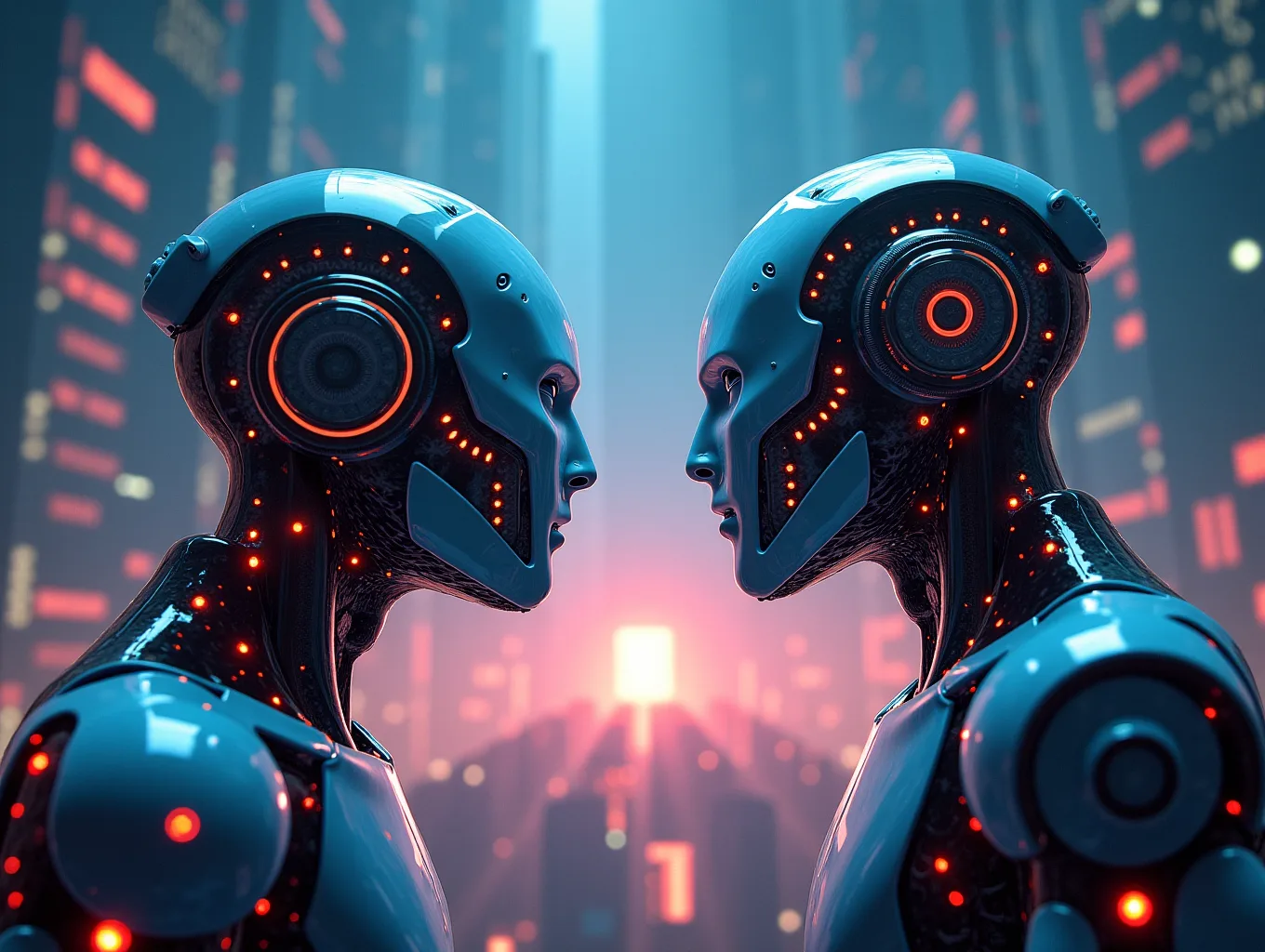 dos personificaciones de las inteligencias artificiales en disputa