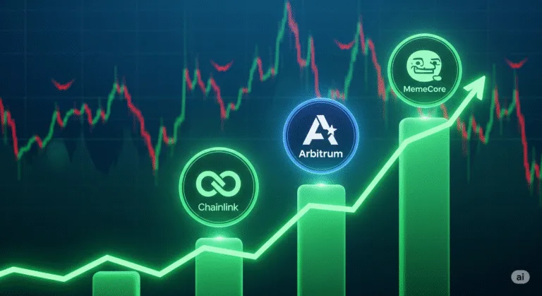 Chainlink lidera una recuperación alcista que arrastra a Arbitrum y MemeCore