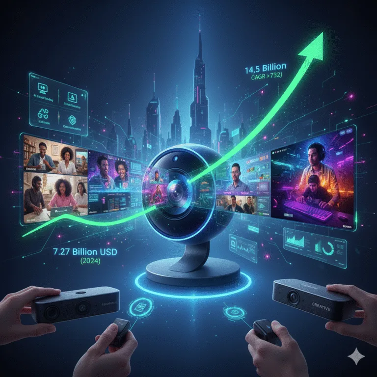 El mercado global de cámaras web duplicará su valor impulsado por el teletrabajo y la IA