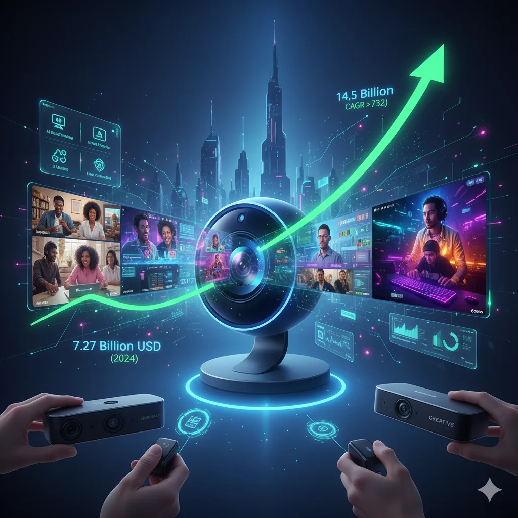 El mercado global de cámaras web duplicará su valor impulsado por el teletrabajo y la IA